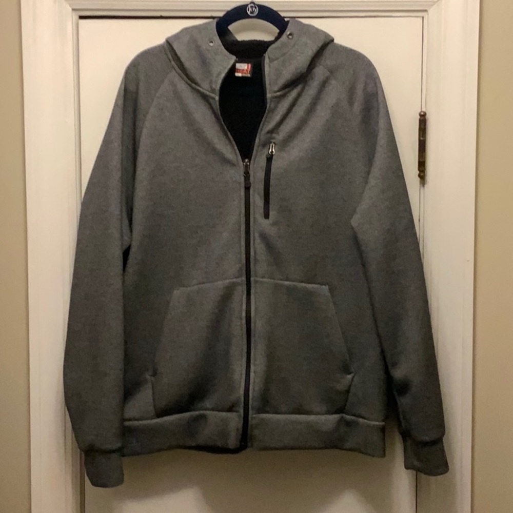 32 Degrees Men’s Gray Active Coach Zip Up Large